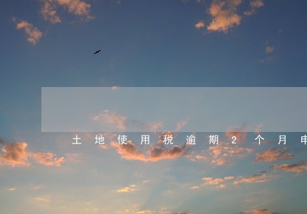 土地使用税逾期2个月申报罚款 土地使用税逾期2个月申报罚款