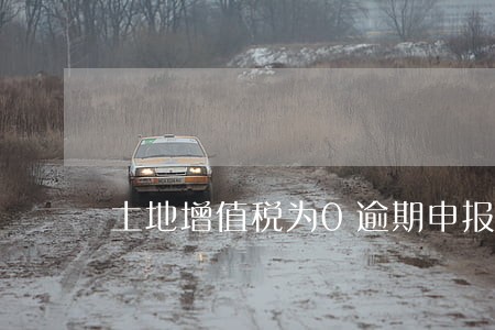 土地增值税为0逾期申报 土地增值税为0逾期申报