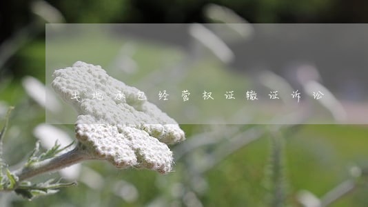 土地承包经营权证辙证诉讼 土地承包经营权证辙证诉讼