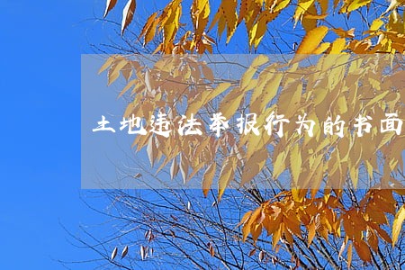 土地违法举报行为的书面回复 土地违法举报行为的书面回复