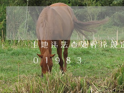 土地违法查处程序规定/2023020101983 土地违法查处程序规定/2023020101983