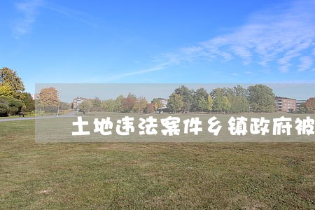 土地违法案件乡镇政府被追责 土地违法案件乡镇政府被追责