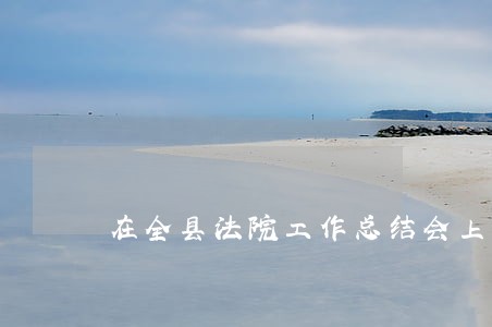 在全县法院工作总结会上的讲话 在全县法院工作总结会上的讲话