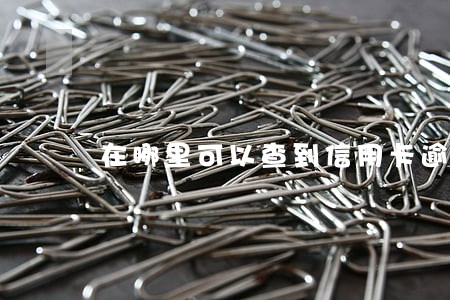 在哪里可以查到信用卡逾期 在哪里可以查到信用卡逾期
