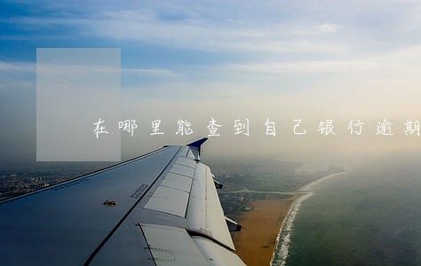 在哪里能查到自己银行逾期 在哪里能查到自己银行逾期