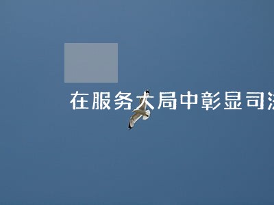 在服务大局中彰显司法为民 在服务大局中彰显司法为民
