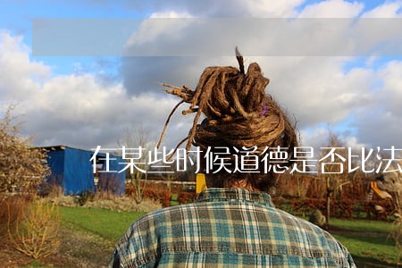 在某些时候道德是否比法律更重要