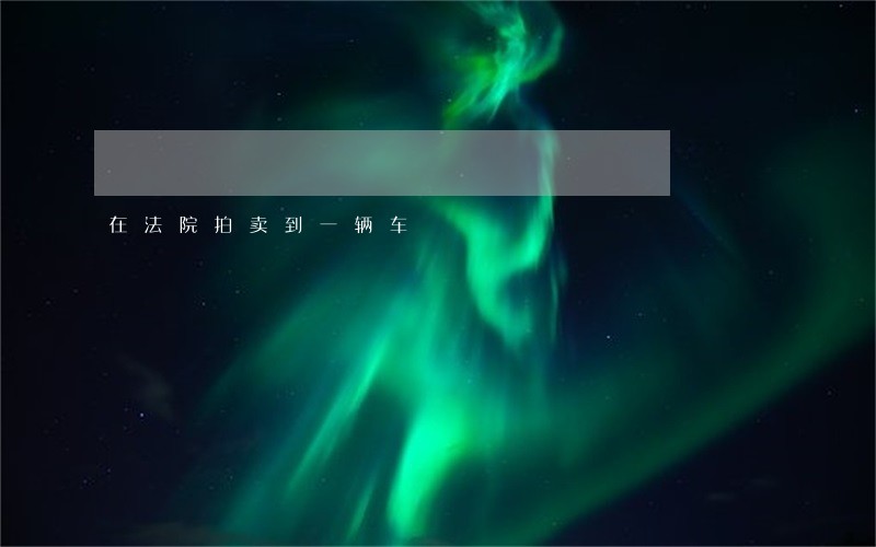 在法院拍卖到一辆车 在法院拍卖到一辆车