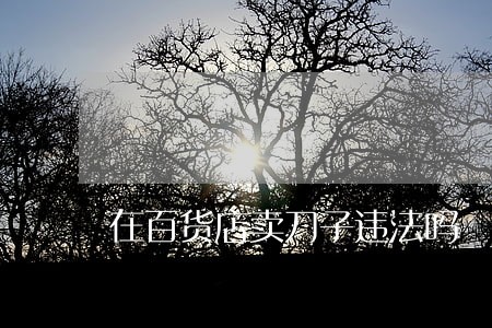 在百货店卖刀子违法吗