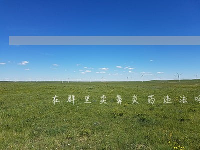 在群里卖鼻炎药违法吗 在群里卖鼻炎药违法吗