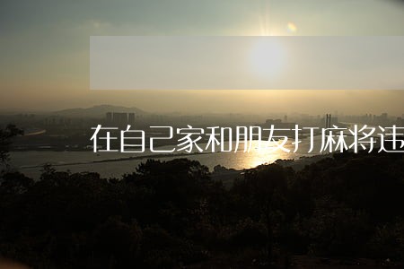 在自己家和朋友打麻将违法吗