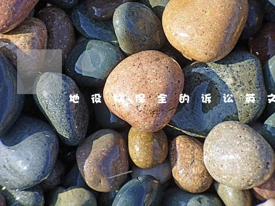 地役权保全的诉讼英文怎么写 地役权保全的诉讼英文怎么写