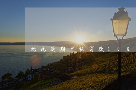 地税逾期申报罚款100元