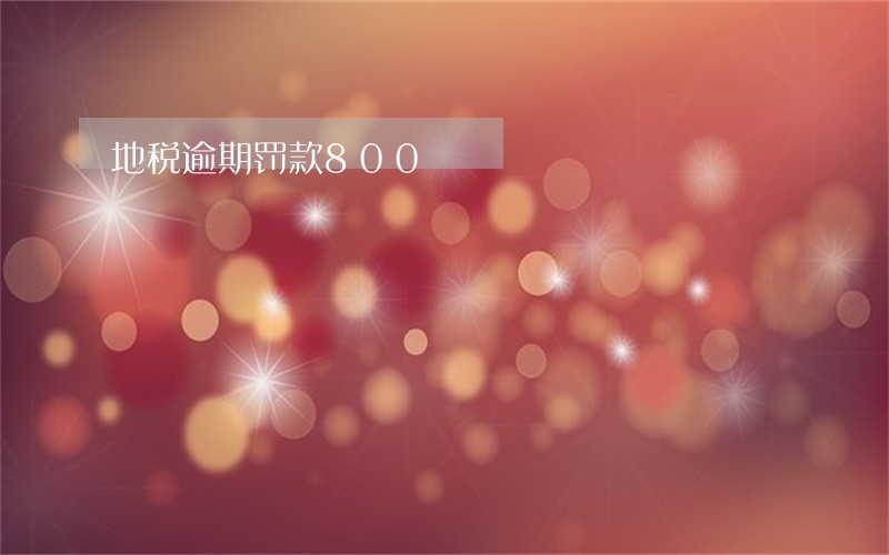 地税逾期罚款800