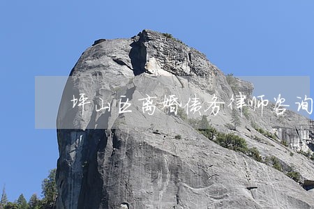 坪山区离婚债务律师咨询电话 坪山区离婚债务律师咨询电话