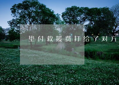 垫付救援费打给了对方 垫付救援费打给了对方