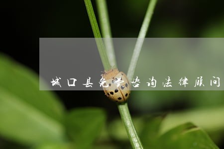 城口县免费咨询法律顾问