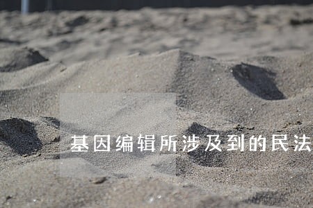 基因编辑所涉及到的民法问题 基因编辑所涉及到的民法问题