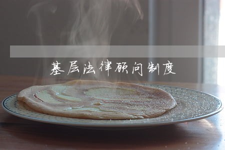基层法律顾问制度 基层法律顾问制度
