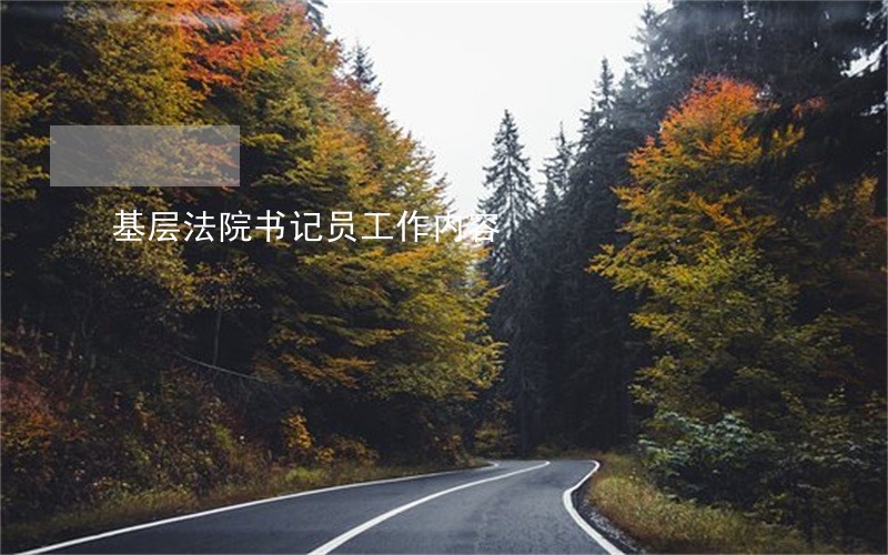 基层法院书记员工作内容