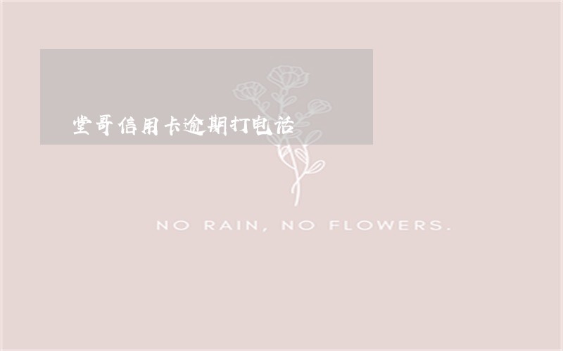 堂哥信用卡逾期打电话