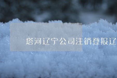 塔河辽宁公司注销登报辽宁法制报