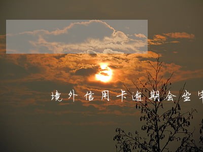 境外信用卡逾期会坐牢吗 境外信用卡逾期会坐牢吗