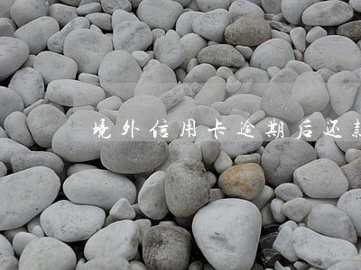 境外信用卡逾期后还款