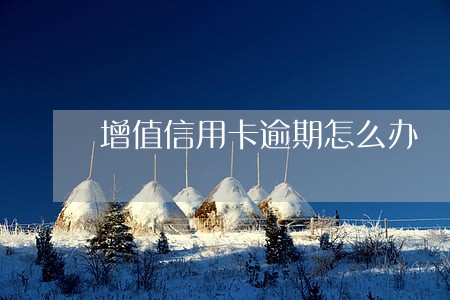 增值信用卡逾期怎么办 增值信用卡逾期怎么办