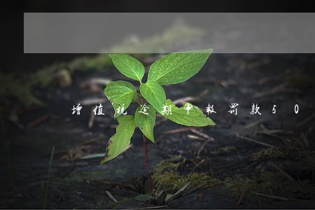 增值税逾期申报罚款50