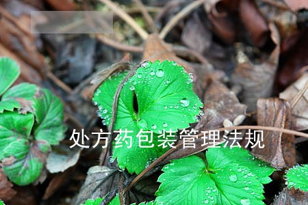 处方药包装管理法规 处方药包装管理法规