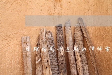 处理信用卡逾期的律师需要电话卡 处理信用卡逾期的律师需要电话卡