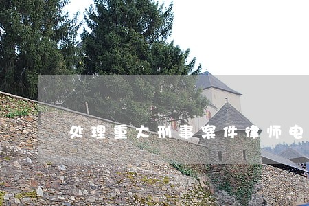 处理重大刑事案件律师电话咨询