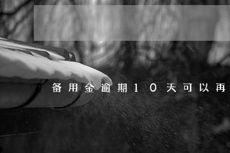 备用金逾期10天可以再取吗