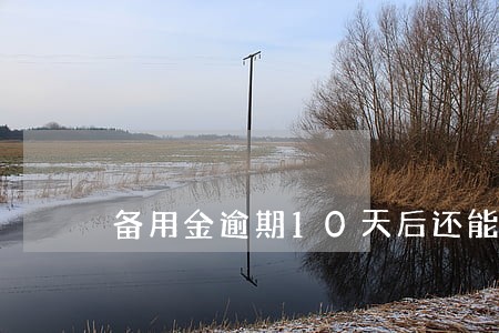 备用金逾期10天后还能 备用金逾期10天后还能