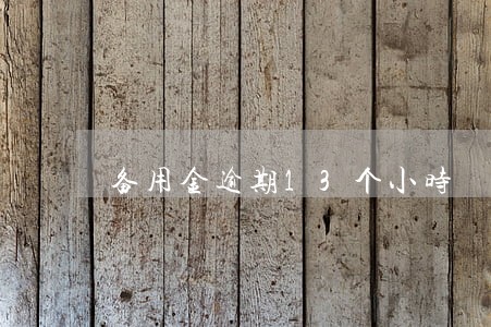 备用金逾期13个小时 备用金逾期13个小时