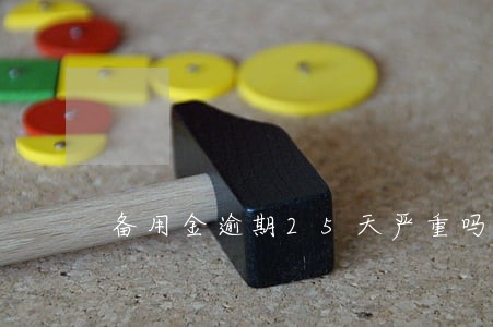 备用金逾期25天严重吗 备用金逾期25天严重吗