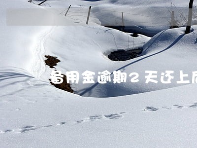 备用金逾期2天还上后 备用金逾期2天还上后