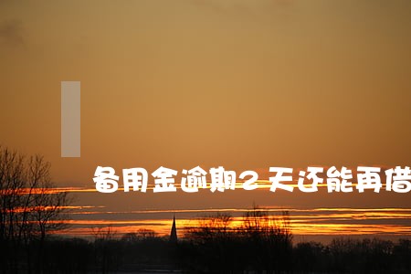 备用金逾期2天还能再借吗