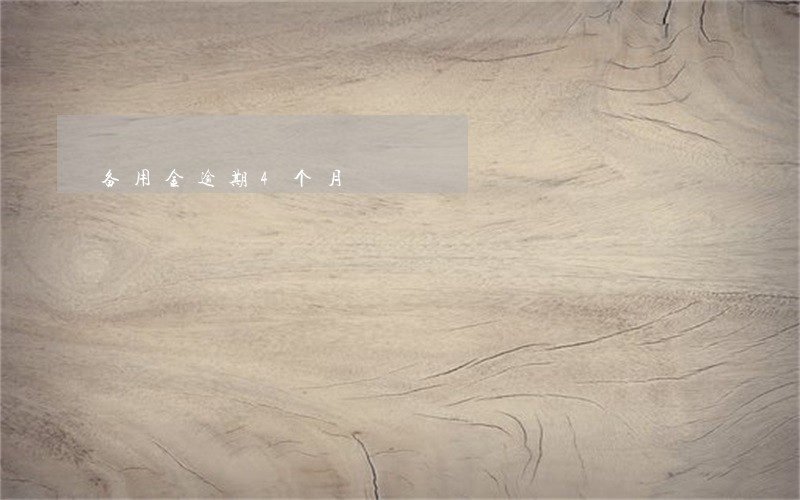 备用金逾期4个月 备用金逾期4个月