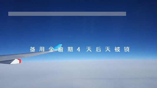 备用金逾期4天后天被锁 备用金逾期4天后天被锁