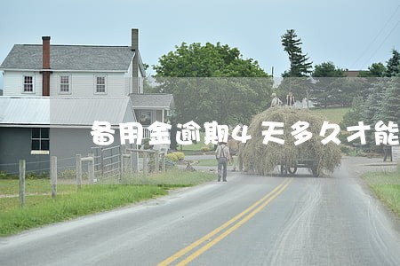 备用金逾期4天多久才能使用 备用金逾期4天多久才能使用