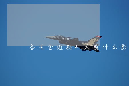 备用金逾期4天有什么影响 备用金逾期4天有什么影响