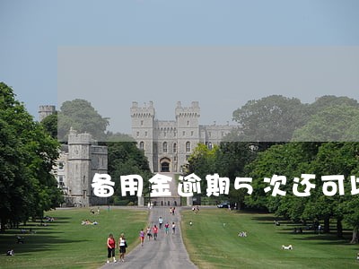 备用金逾期5次还可以用