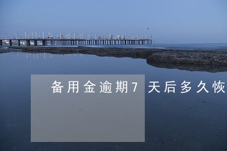 备用金逾期7天后多久恢复