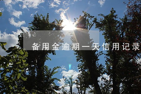 备用金逾期一天信用记录 备用金逾期一天信用记录