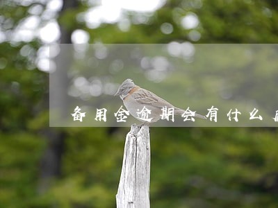 备用金逾期会有什么后果3天 备用金逾期会有什么后果3天