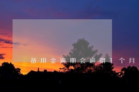 备用金逾期会逾期1个月 备用金逾期会逾期1个月