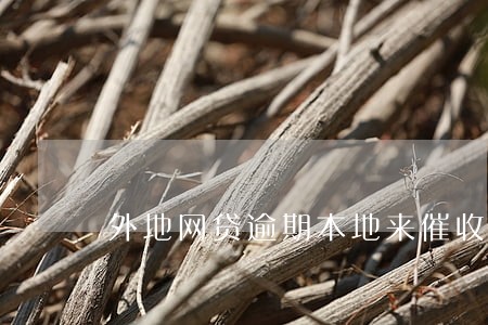外地网贷逾期本地来催收 外地网贷逾期本地来催收