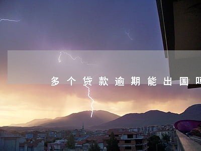 多个贷款逾期能出国吗 多个贷款逾期能出国吗